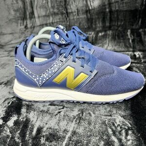 New Balance 247 Womens 8 Marathon Running Shoes Navy White Mesh Athletic Sneaker